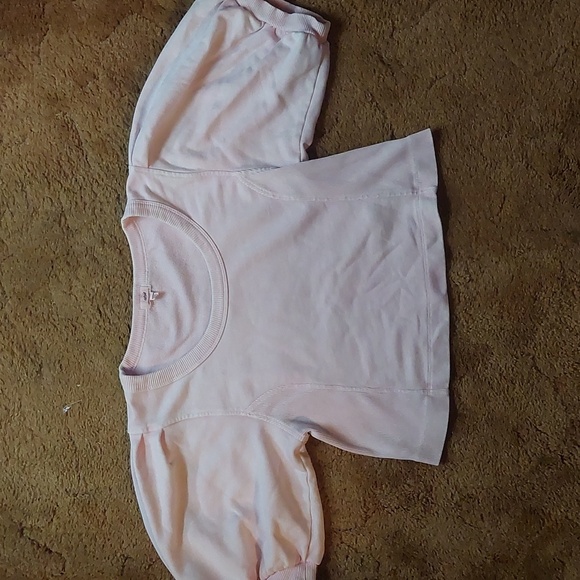 Aerie Pink Puff Sleeve Crop Top - Picture 5 of 6
